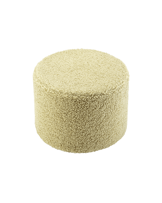 Wigiwama Matcha Pouffe - teddy fabric pouffe 