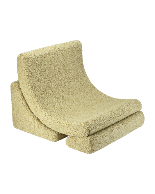 Wigiwama Matcha Moon Chair - teddy fabric lounge chair