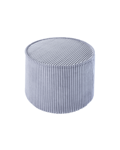 Wigiwama Blueberry Blue Pouffe - ribbed fabric pouffe