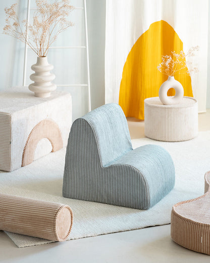 Wigiwama Peppermint Green Cloud Chair - ribbed fabric children's chair