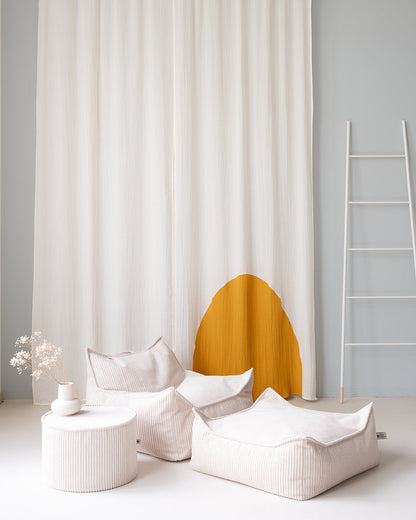 Wigiwama Marshmallow Pouffe - ribbed pouffe