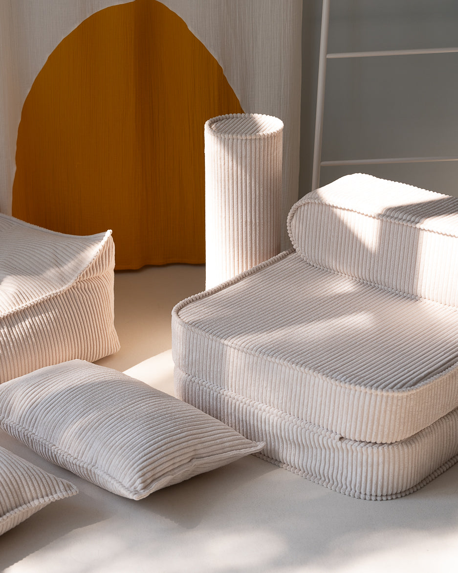 Wigiwama Marshmallow Roll Cushion - ribbed fabric cushion