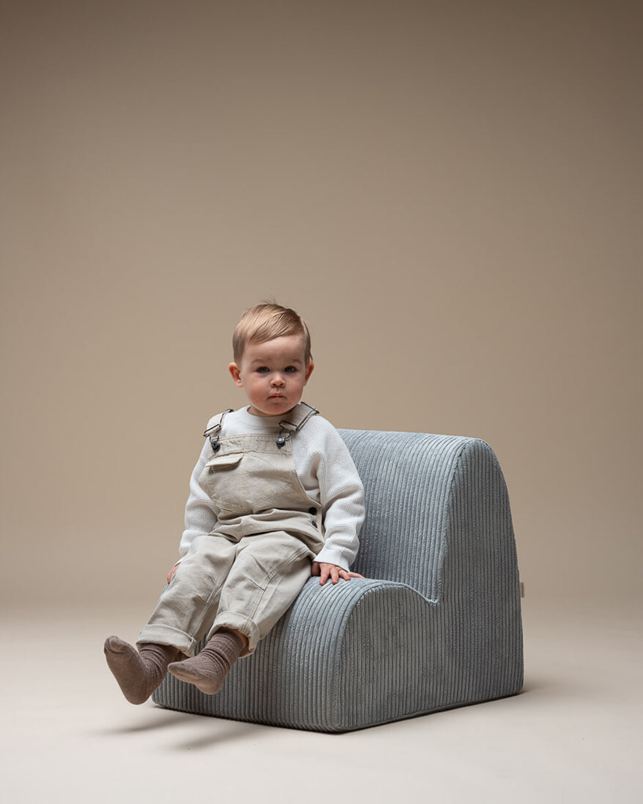 Wigiwama Peppermint Green Cloud Chair - ribbed fabric children's chair