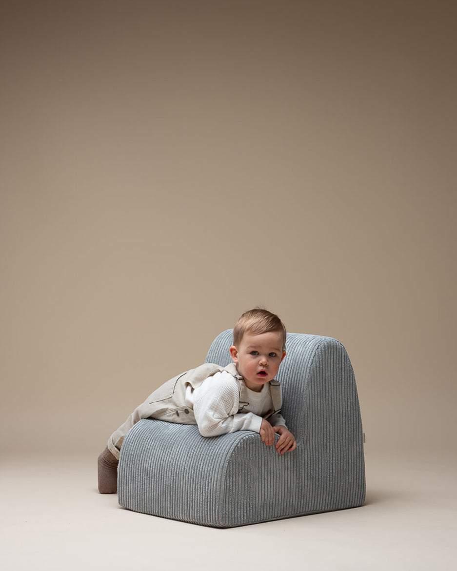 Wigiwama Peppermint Green Cloud Chair - ribbed fabric children's chair