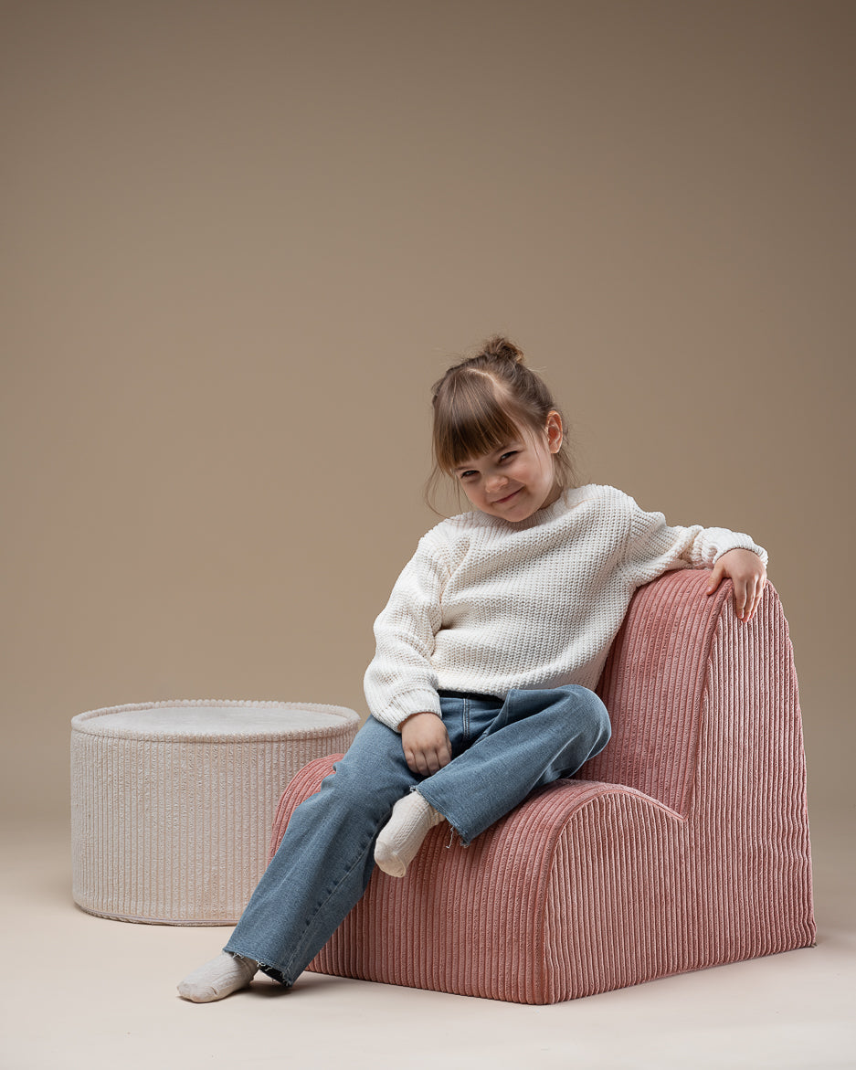 Wigiwama Marshmallow Pouffe - ribbed pouffe