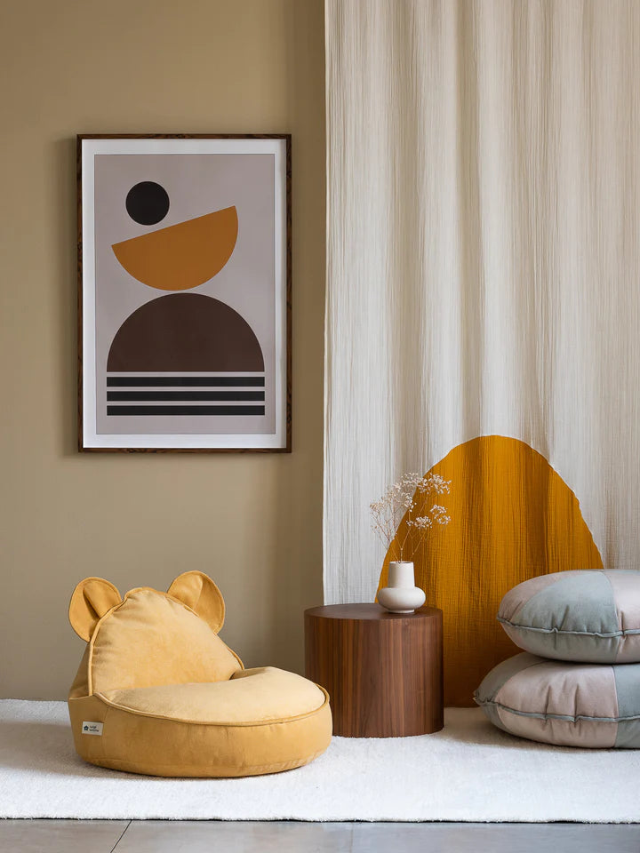 Wigiwama Salted Caramel Bear Beanbag - velvet beanbag