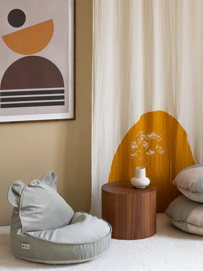 Wigiwama Misty Green Bear Beanbag - velvet beanbag