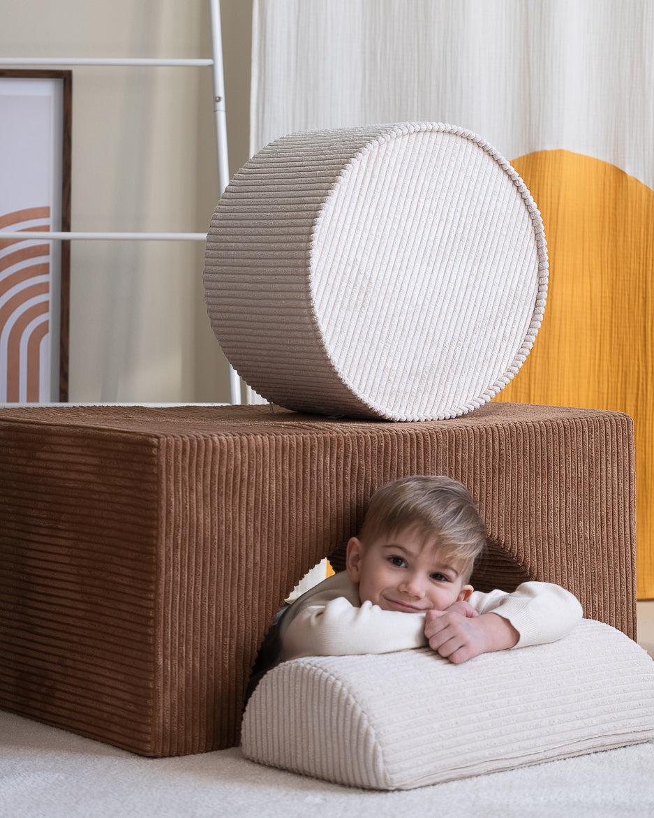 Wigiwama Marshmallow Pouffe - ribbed pouffe