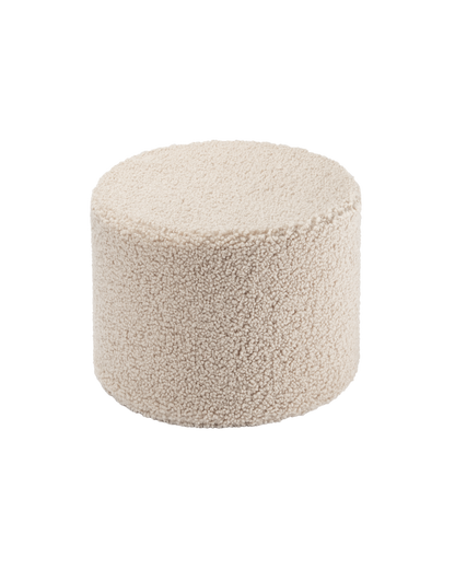 Wigiwama Biscuit Pouffe - teddy fabric pouffe 