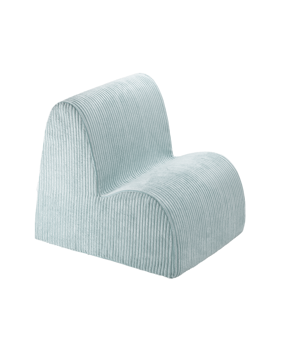 Wigiwama Peppermint Green Cloud Chair - ribbed fabric children's chair