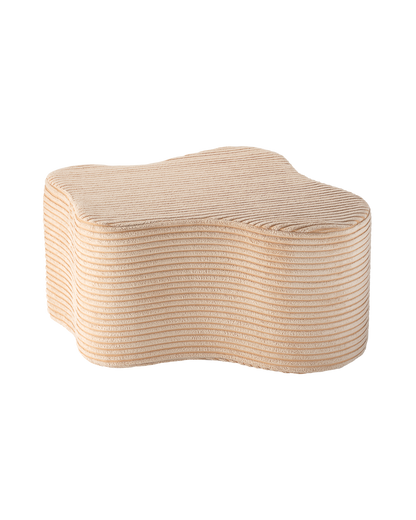 Wigiwama Brown Sugar Cloud Pouffe - ribbed fabric pouffe