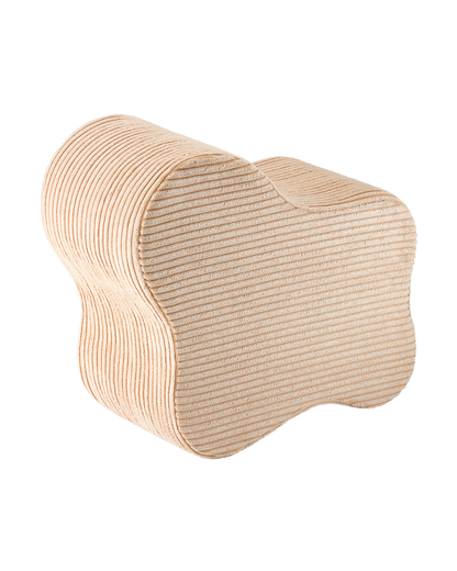 Wigiwama Brown Sugar Cloud Pouffe - ribbed fabric pouffe