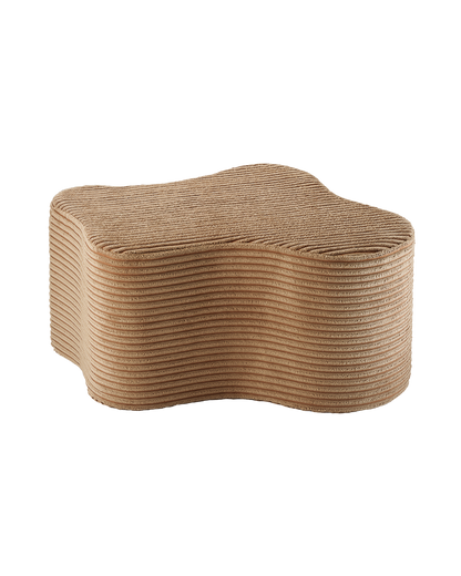 Wigiwama Toffee Cloud Pouffe - ribbed fabric pouffe