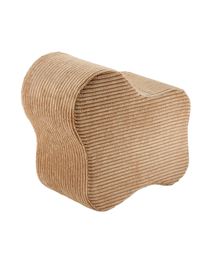 Wigiwama Toffee Cloud Pouffe - ribbed fabric pouffe