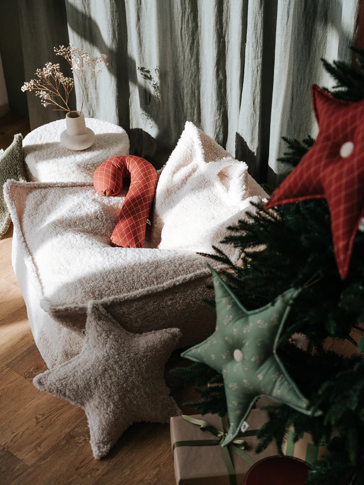 Wigiwama Biscuit Beanbag Chair - teddy fabric beanbag