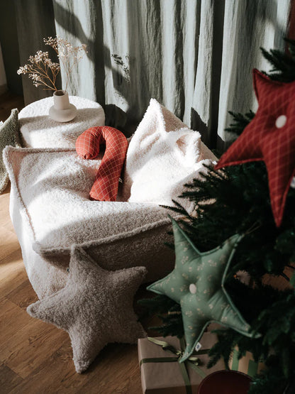 Wigiwama Biscuit Beanbag Chair - teddy fabric beanbag
