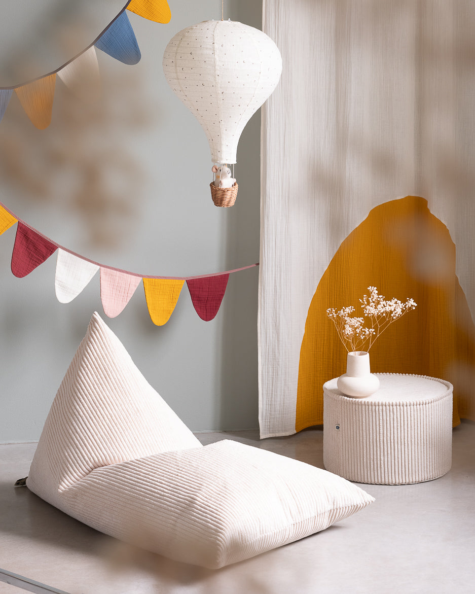 Wigiwama Marshmallow Pouffe - ribbed pouffe
