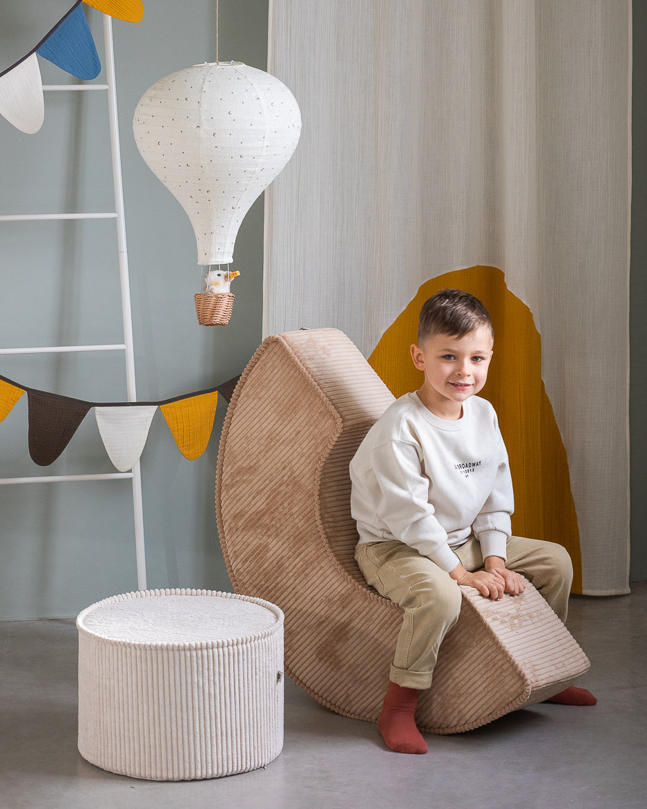 Wigiwama Marshmallow Pouffe - ribbed pouffe