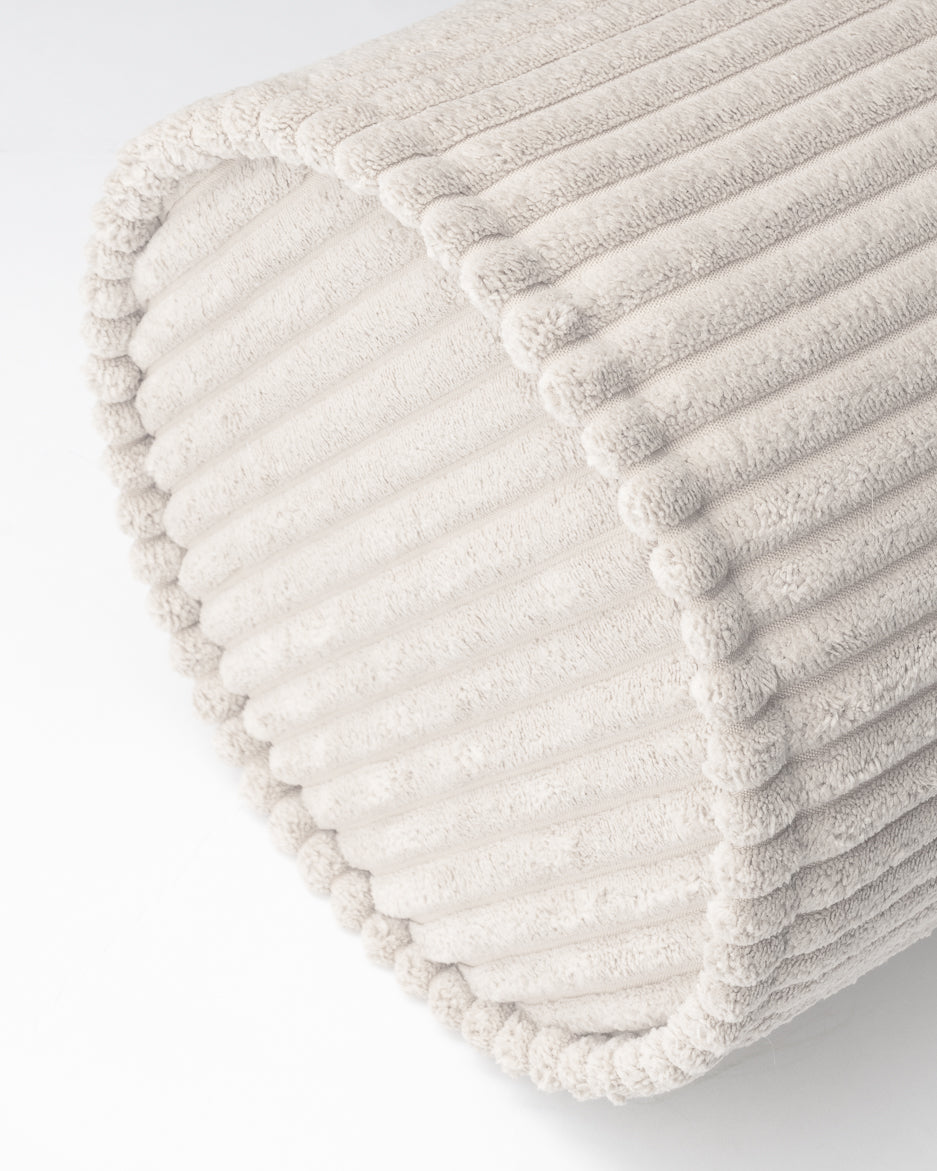 Wigiwama Marshmallow Roll Cushion - ribbed fabric cushion