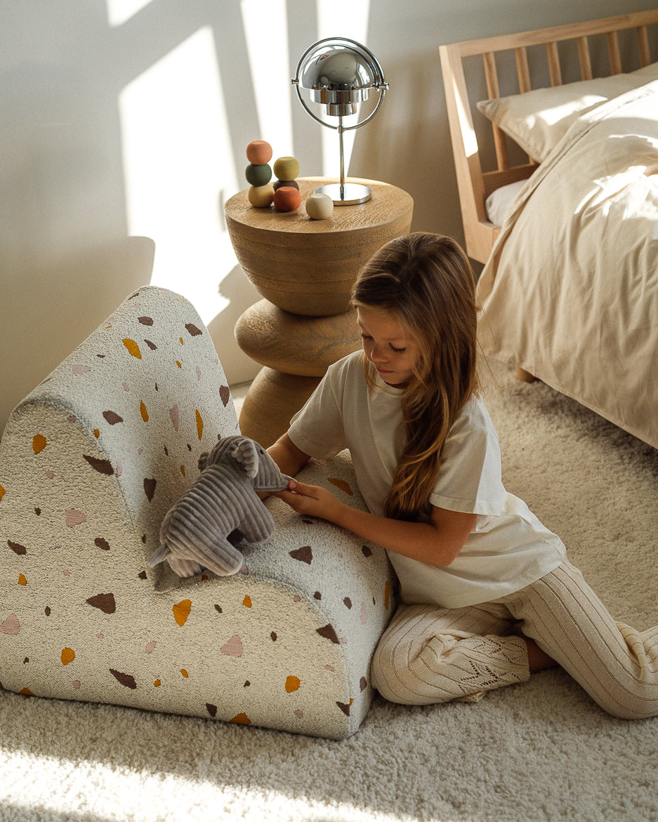 Wigiwama Terrazzo Marble Cloud Chair - woven children's chair