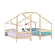 House bed Villy - wooden children's bed for 2 - duo bed house