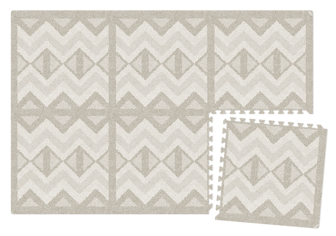 Kilim playmat foam - Feather Gray