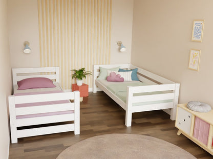 Huisbed Alpy stapelbed - trap voorkant met opbergruimte