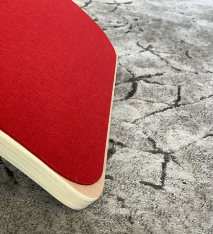 Balance board - wood - with red felt 