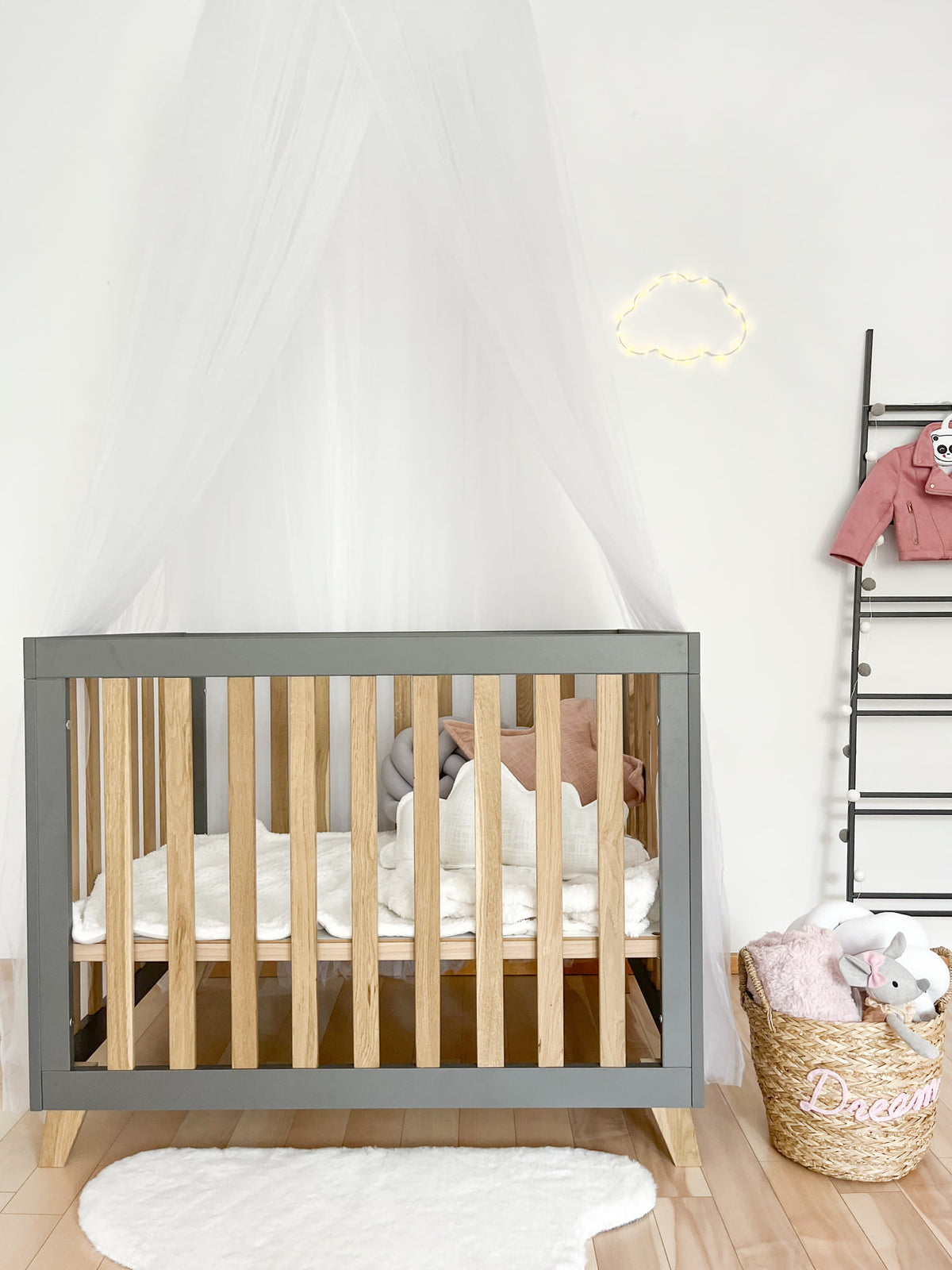 ATB OAK babybox – grijs/eiken