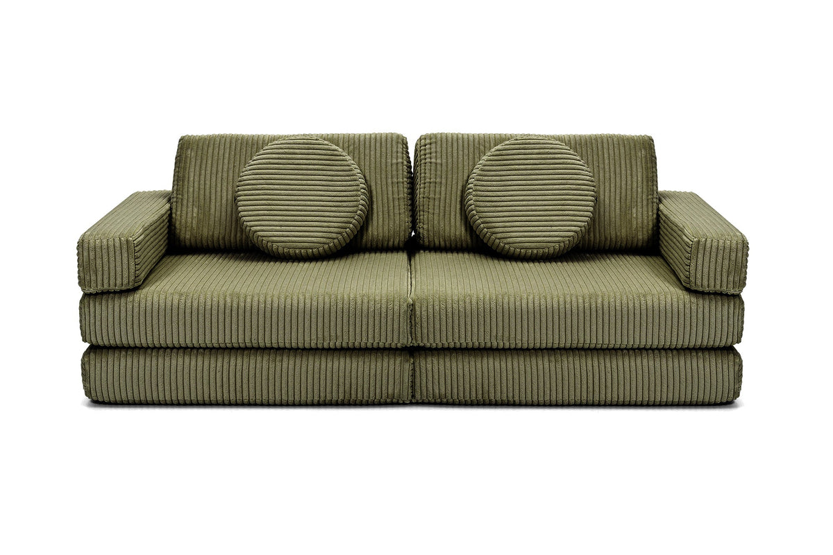 Shappy Speelbank Pure Corduroy Mini 120 cm in Dusty Sage