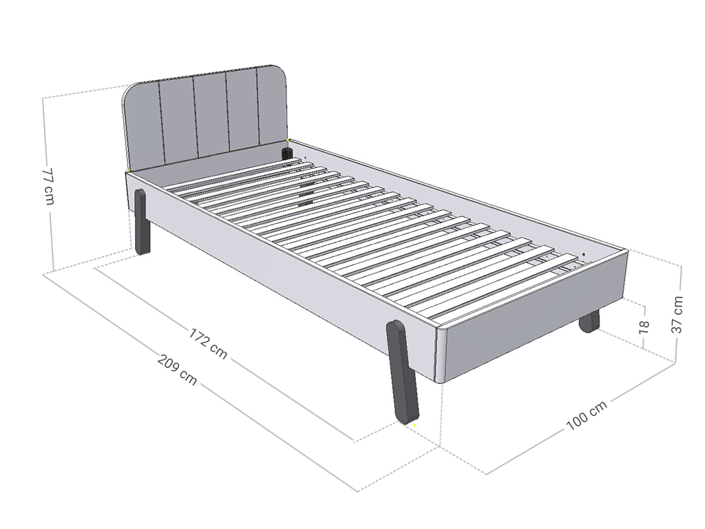 House bed Villy - wooden children's bed for 2 - duo bed house
