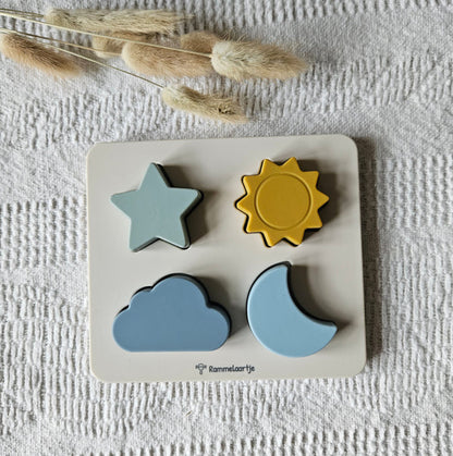 Silicone puzzle figures - Sun