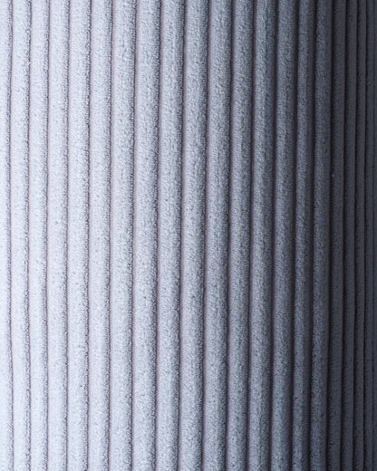 Wigiwama Blueberry Blue Pouffe - ribbed fabric pouffe