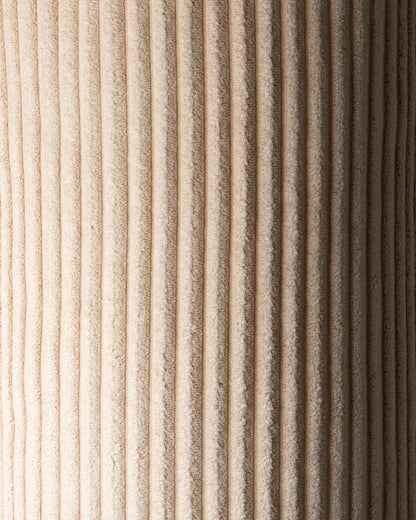 Wigiwama Brown Sugar Cloud Pouffe - ribbed fabric pouffe