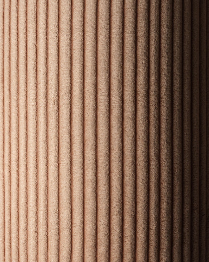 Wigiwama Toffee Cloud Pouffe - ribbed fabric pouffe