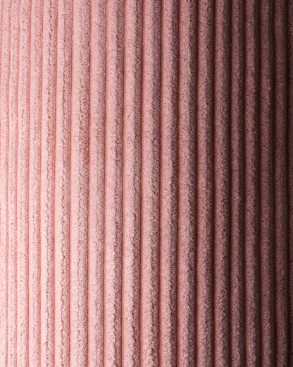 Wigiwama Pink Mousse Pouffe - ribbed pouffe