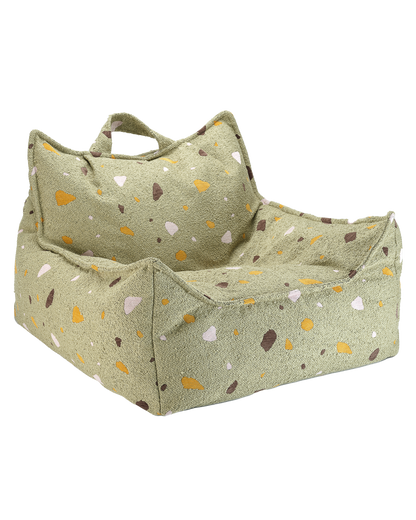 Wigiwama Terrazzo Moss Beanbag Chair - woven beanbag 