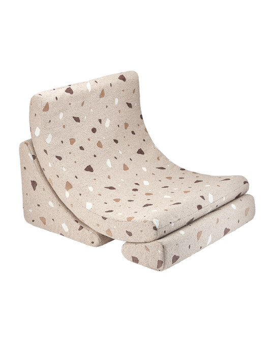 Wigiwama Terrazzo Sand Moon Chair - woven lounge chair