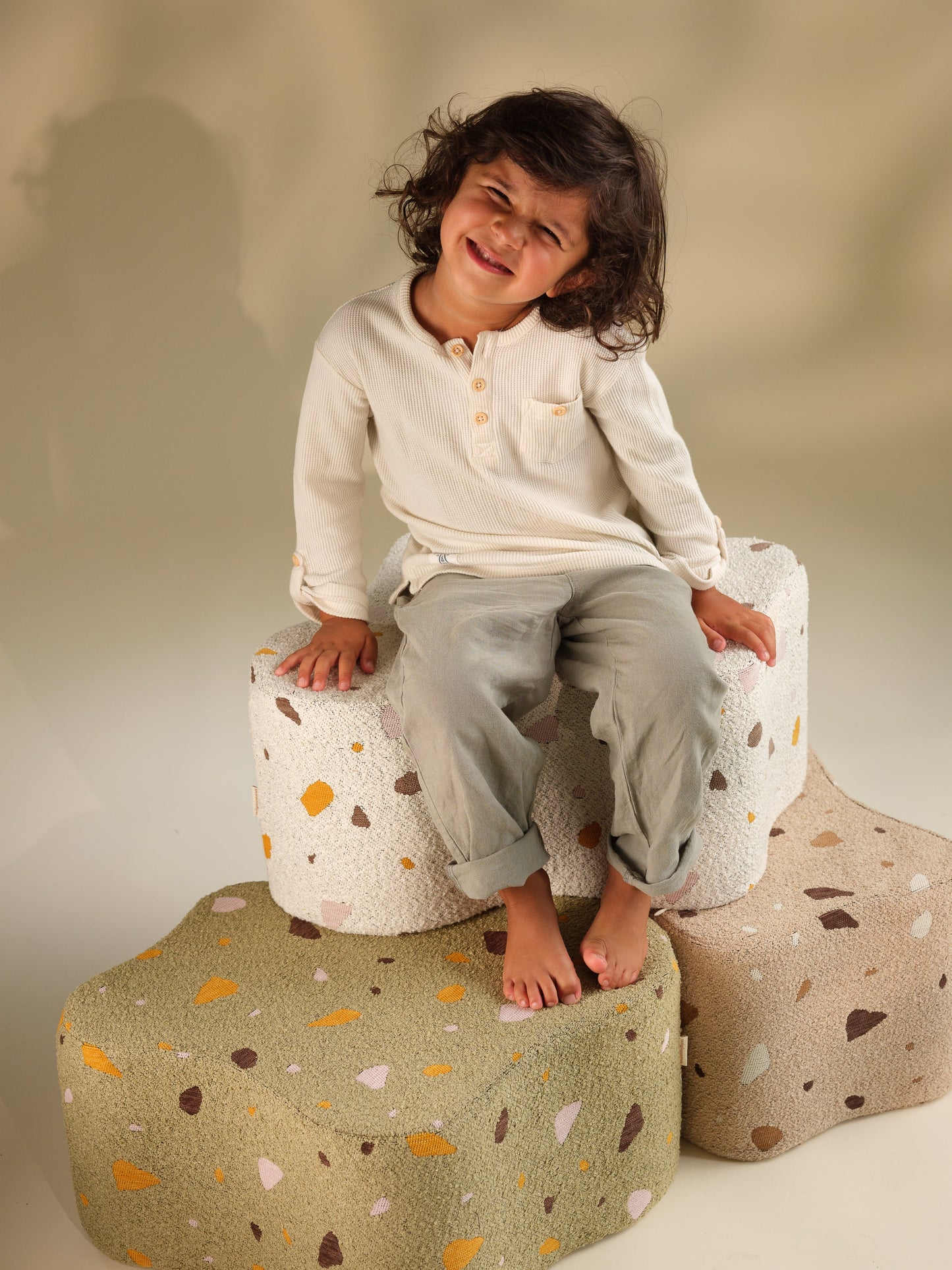 Wigiwama Terrazzo Marble Cloud Pouffe 