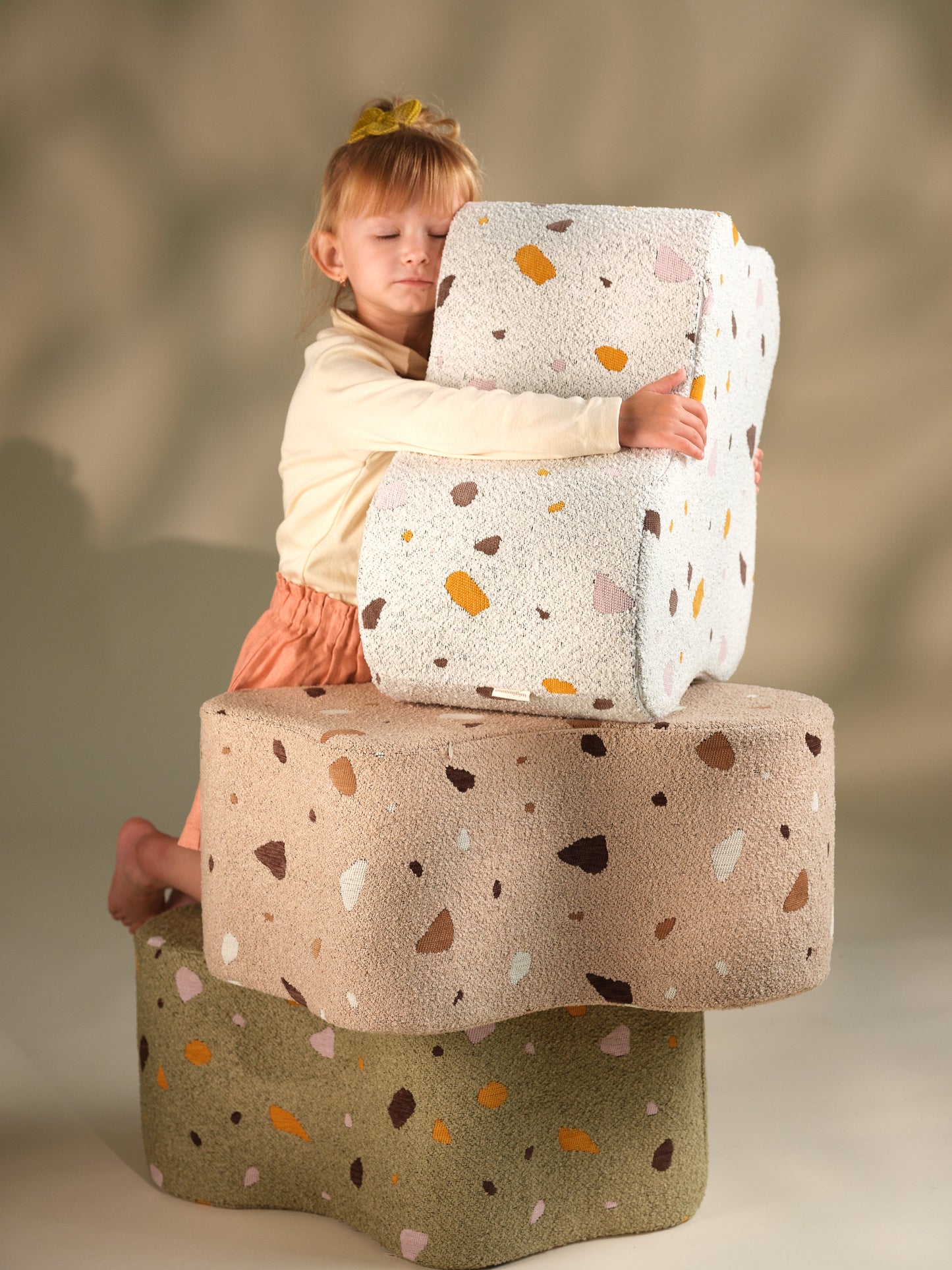 Wigiwama Terrazzo Marble Cloud Pouffe 