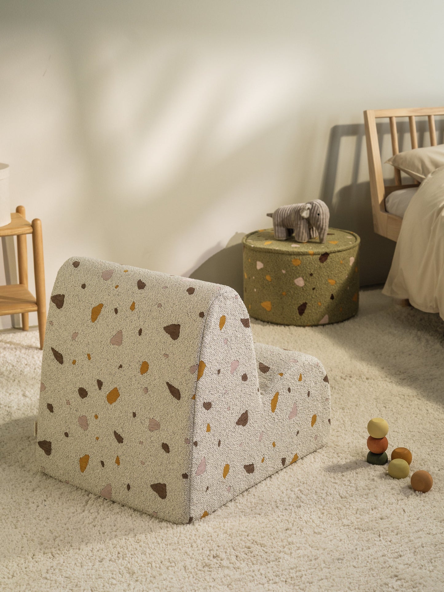 Wigiwama Terrazzo Marble Cloud Chair - woven children's chair