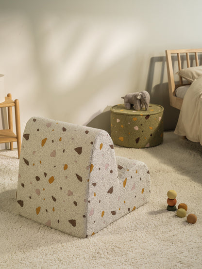 Wigiwama Terrazzo Marble Cloud Chair - woven children's chair