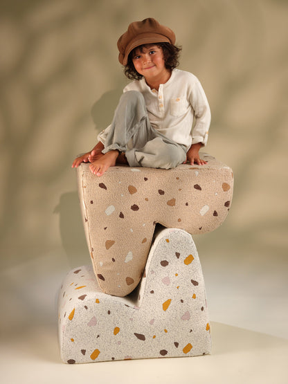 Wigiwama Terrazzo Marble Cloud Chair - woven children's chair