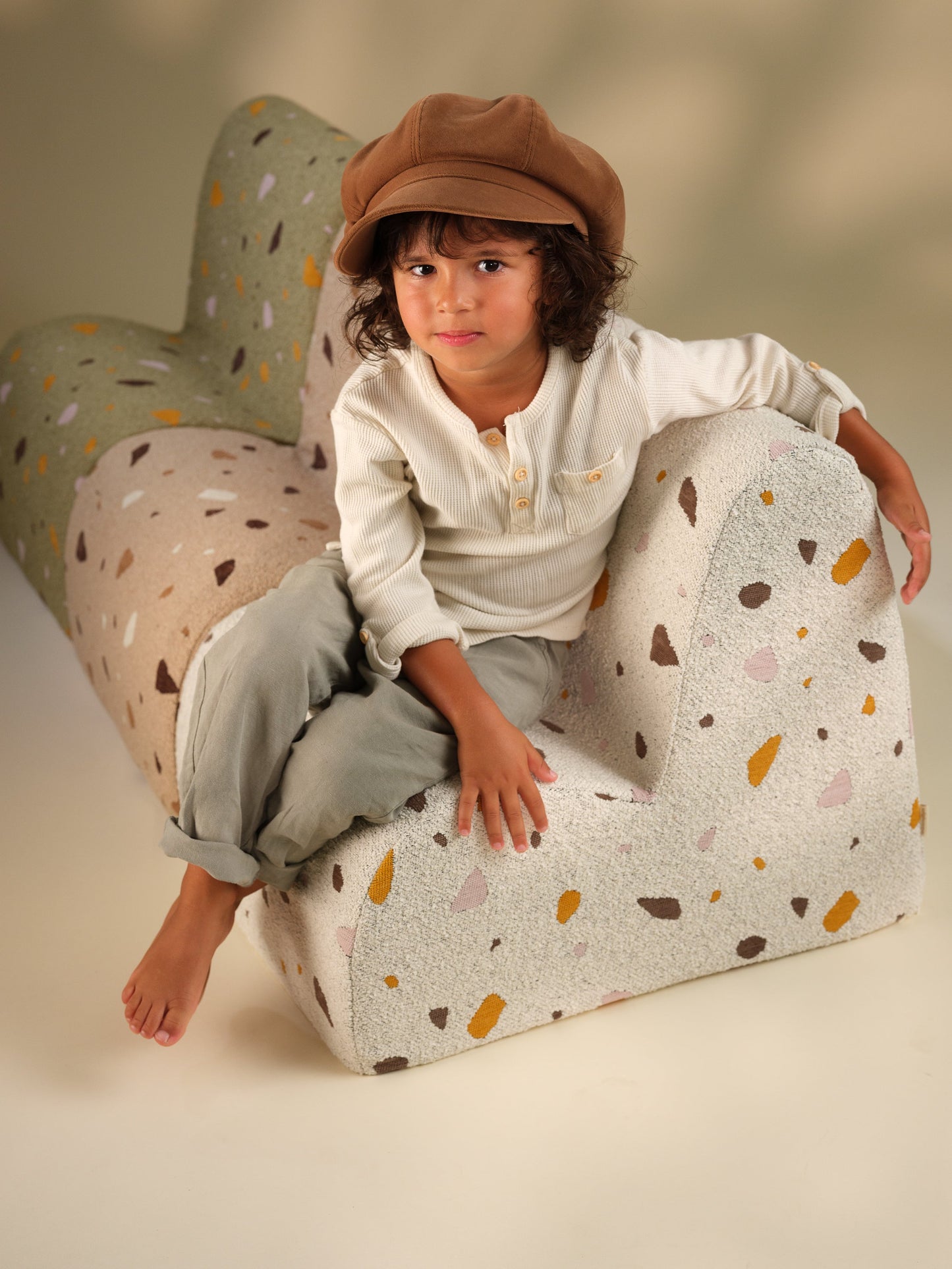 Wigiwama Terrazzo Marble Cloud Chair - woven children's chair