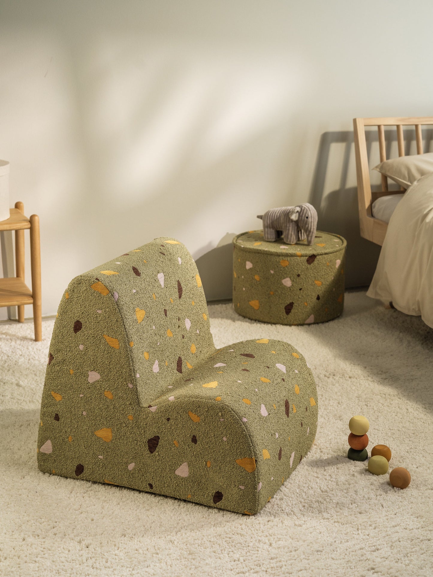 Terrazzo Moss Pouffe 