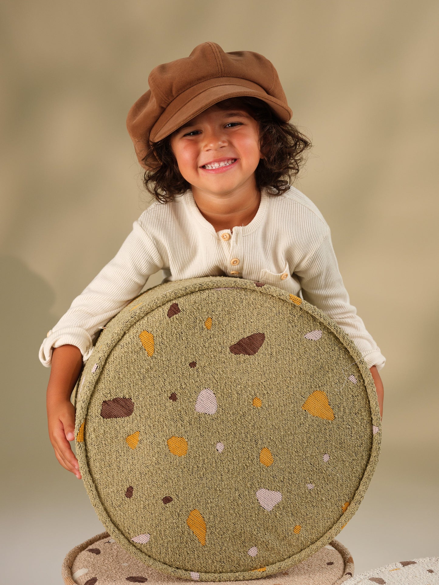 Terrazzo Moss Pouffe 