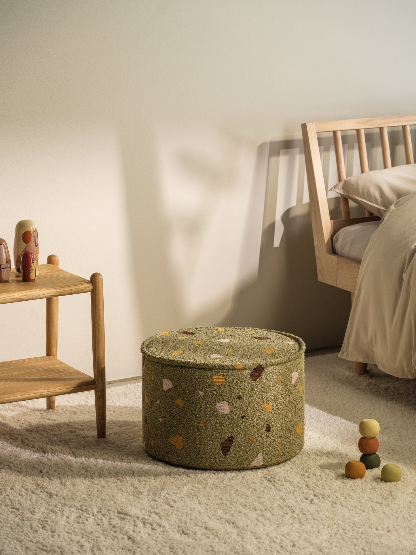 Terrazzo Moss Pouffe 