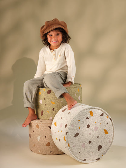 Terrazzo Moss Pouffe 
