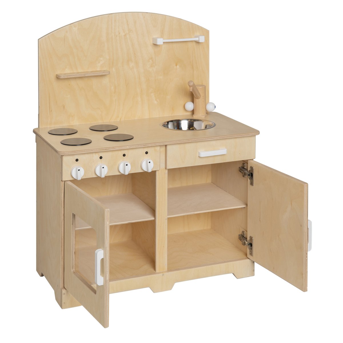 Van Dijk Toys wooden toy kitchen / kitchenette Toddlers - Natural with white (Childcare quality)