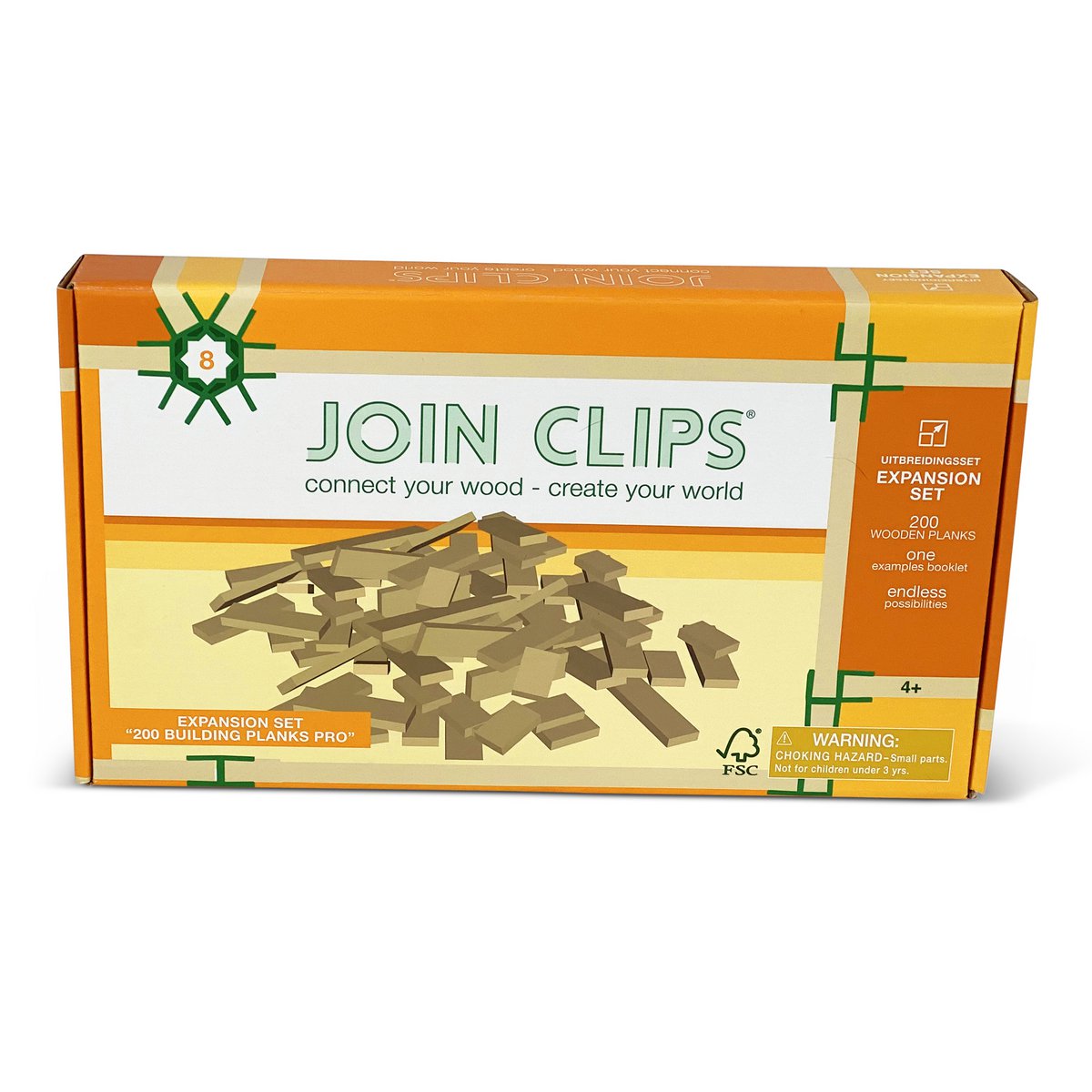 JOIN CLIPS 200 Pro-bouwplankjes — drie formaten